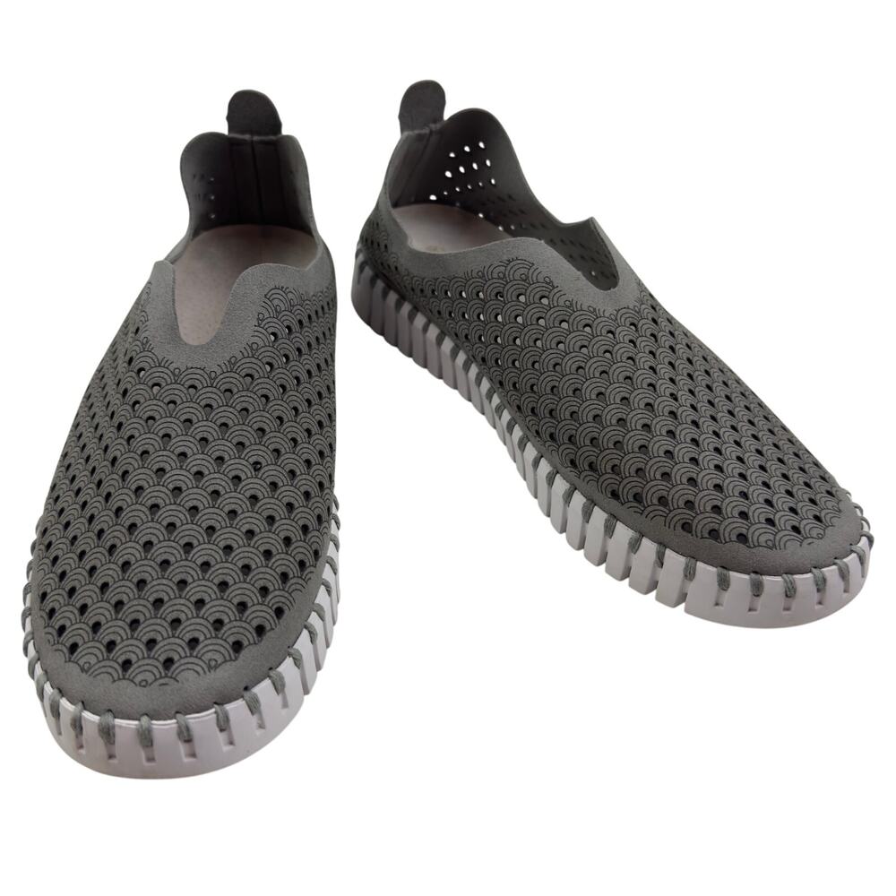 Ilse Jacobsen Grey Classic Laser Cut Perforated Shoes Women's 38/7.5-8